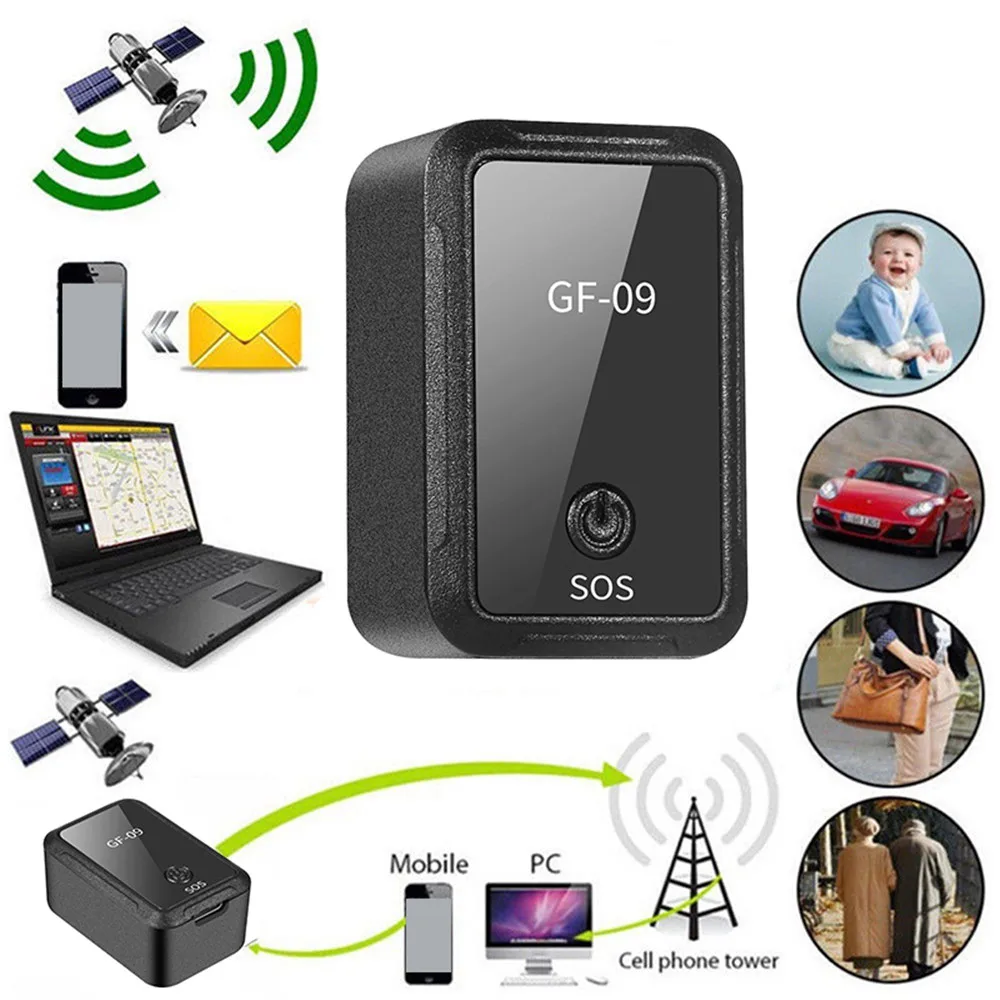Magnetic GF09 Mini AGPS Tracker App Anti-Theft Device WIFI LBS GSM GPRS Locator Voice Recording Remote Control Pickup Kit gps tracker car tracker