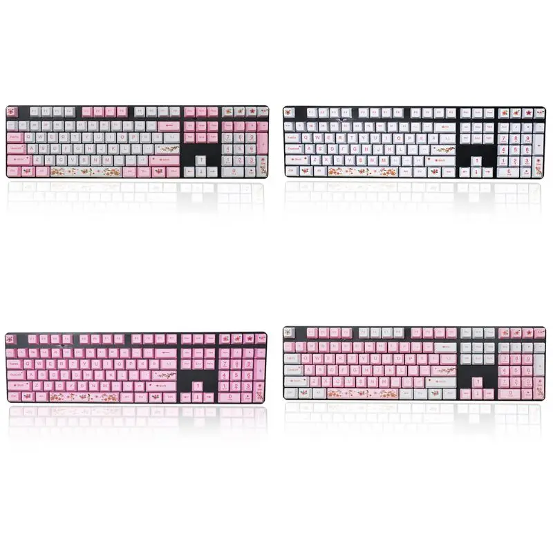 1 Набор сменных OEM PBT 108 Keycaps краситель сублимация Восточная вишня Keycap для Readson GANSS