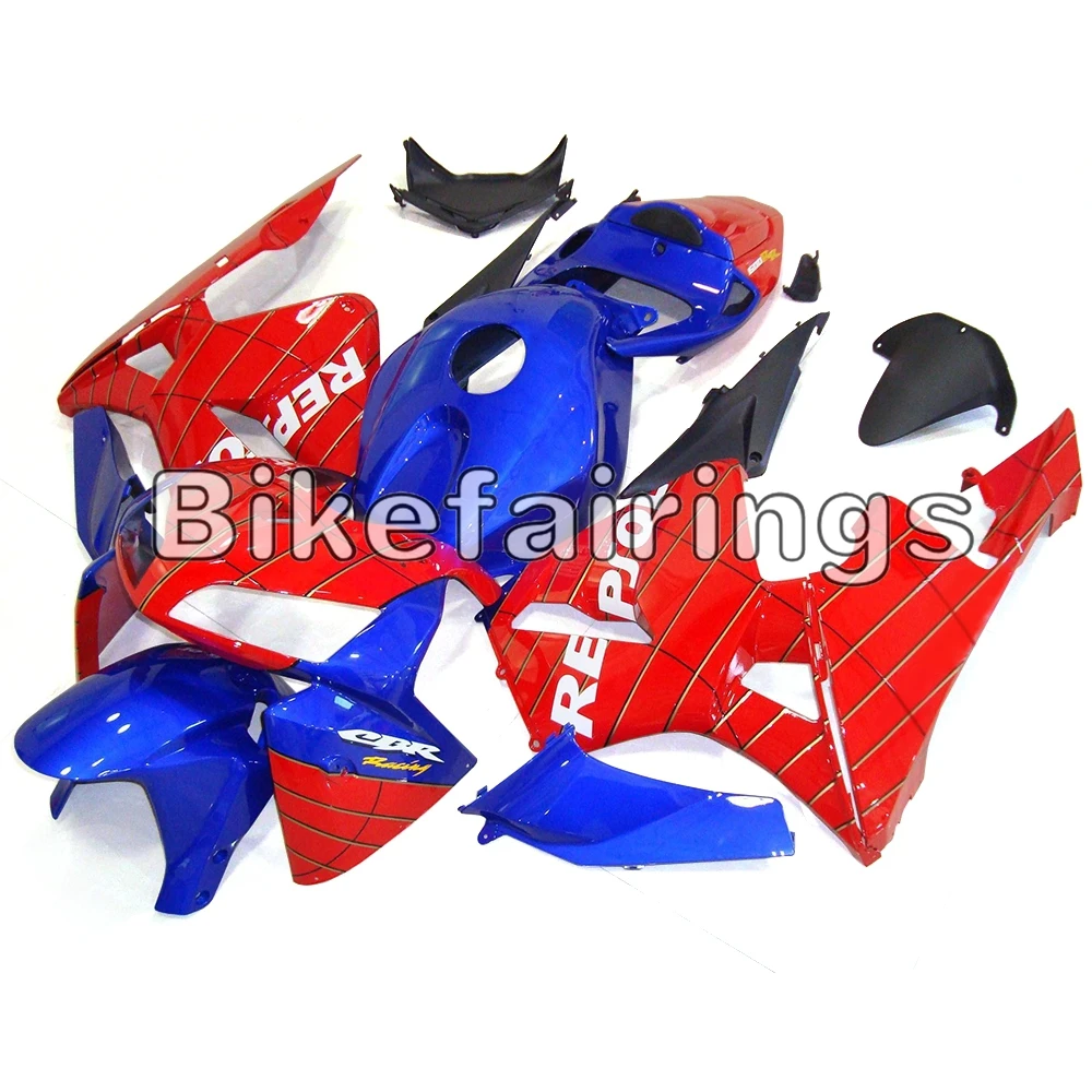 Repsol паук Красный Синий ABS Инжекционный обтекатель для Honda CBR600RR F5 2005 2006 05 06 пластик