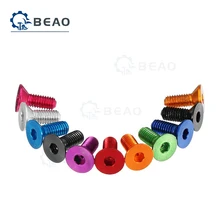 

5PCS DIN7991 M3*7/10mm Aluminum Alloy Flat Hexagon Screws Countersunk Head Socket Screws Bolts Anodized Color