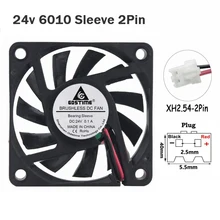 Gdstime – ventilateur de refroidissement pour boîtier, 24V DC, 2 broches 6010S, 6CM, 60mm x 10mm, 6010S, 1 pièce