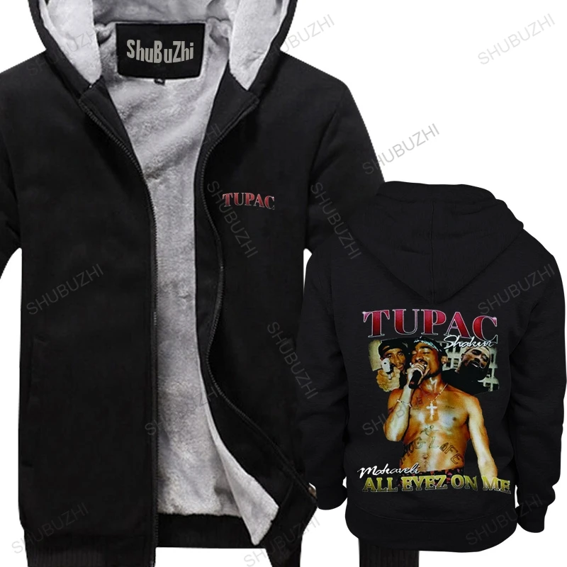 Shubuzhi носит Tupac 2pac парная куртка с капюшоном принтом забавная Зимняя Повседневная