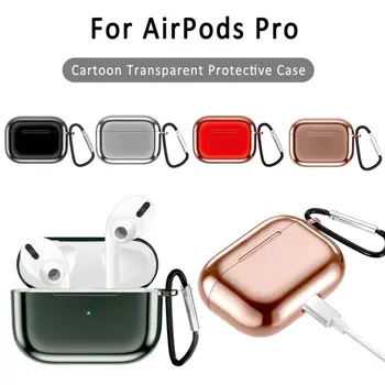 

1 Set TPU Cover For Airpods Pro Case Wireless Charging Electroplate Earphone Accessories Anti-dusty Protective Cover For Airpods