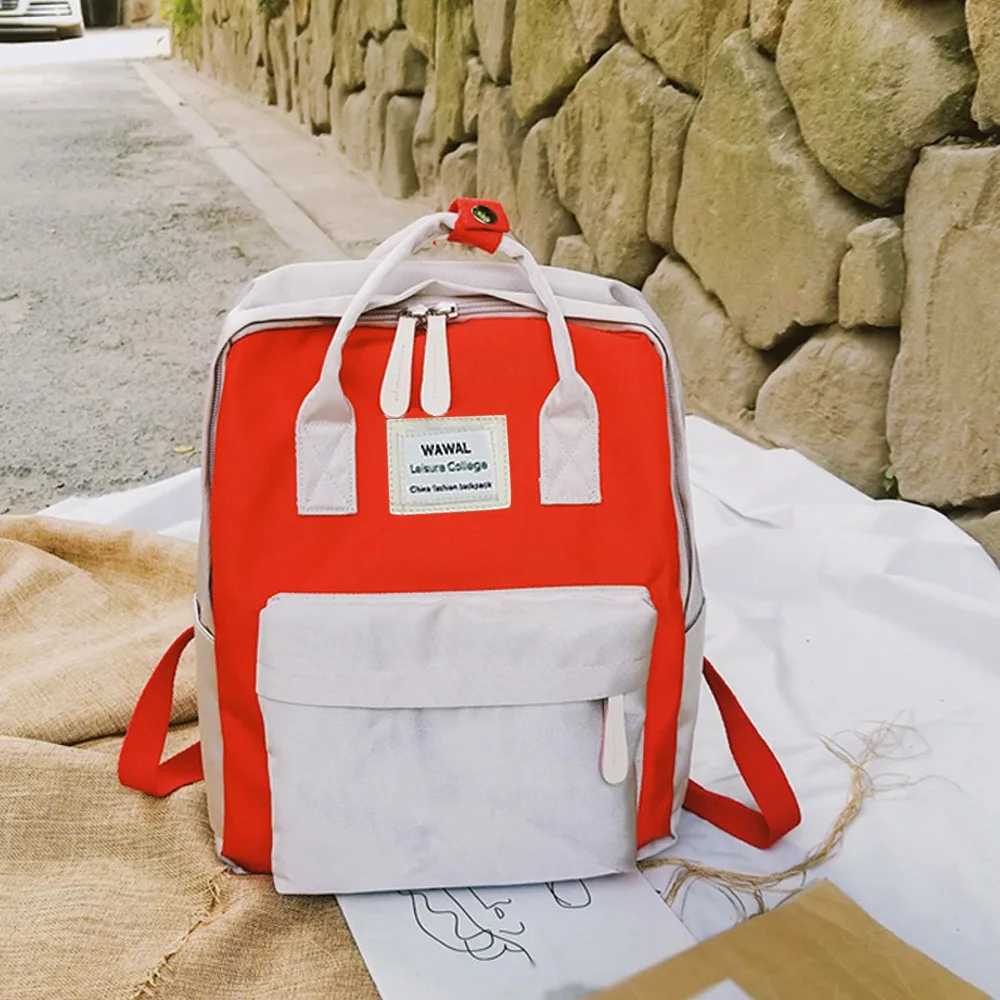 Холщовый рюкзак для женщин, школьная сумка, простой молодежный рюкзак для путешествий, школьная сумка для досуга, сумка-тоут для девочек-подростков, сумка на плечо 960