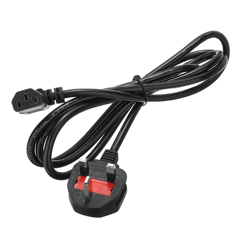 Monitors Printers Accessory Right Angle Kettle Lead Cable Power Supply Cord IEC C13 1.8 Meter UK Charge Plug