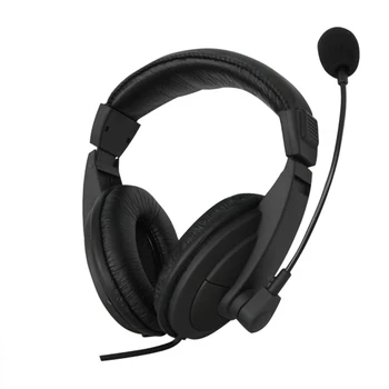 

Portable Adjustable Headband Noise Cancelling Earphone 3.5mm Wired Stereo Headset With Microphone For Computer Laptop Desktop