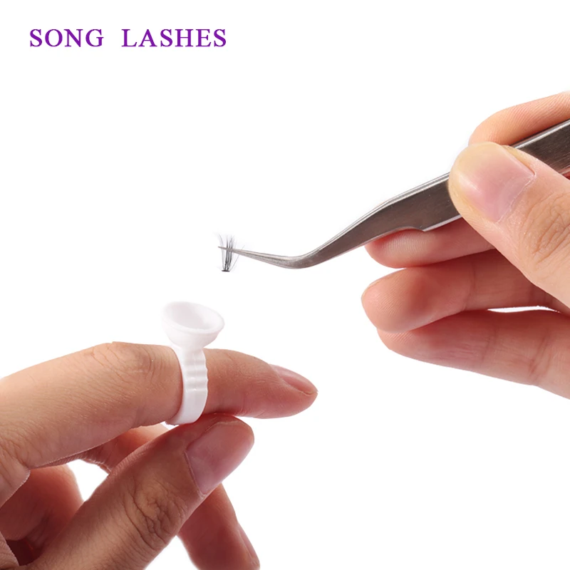 SONG LASHES 100 шт тату чернила кольца чашки S/M/L Перманентный макияж Пигмент держатель бровей Наращивание ресниц Клей разделитель контейнер