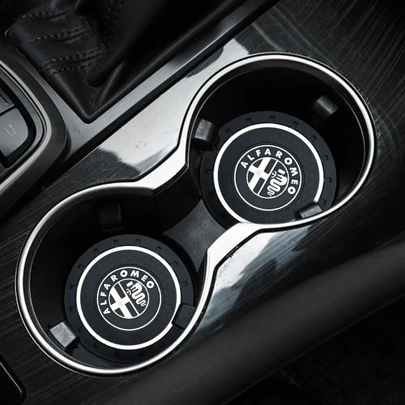 2pcs New Car Coaster Water Cup Bottle Holder Mat Anti-Slip Pad For Mercedes Benz W124 AMG W220 W205 W201 A B C E S Class GLA CLK