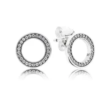 Классические высококачественные 925 пробы серебряные серьги-гвоздики с фианитами для женщин, не гипоаллергенные ювелирные изделия в подарок