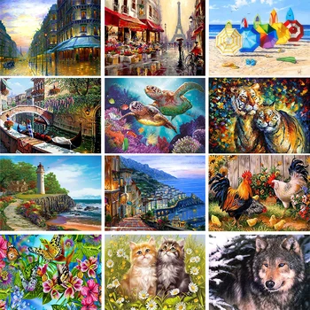 

Diamond Embroidery Scenery Animal Full Square Round Drill Diamond Painting Kit Scenic Rhinestone Diamond Mosaic Home Decor