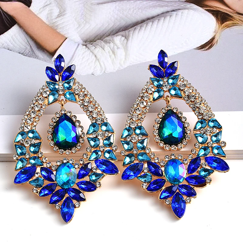 Acheter Boucles D'oreilles Vintage En Pierre Verte Pour Femmes, Boucles D' Oreilles Longues Pendantes élégantes De Couleur Or, Bijoux De Mariage