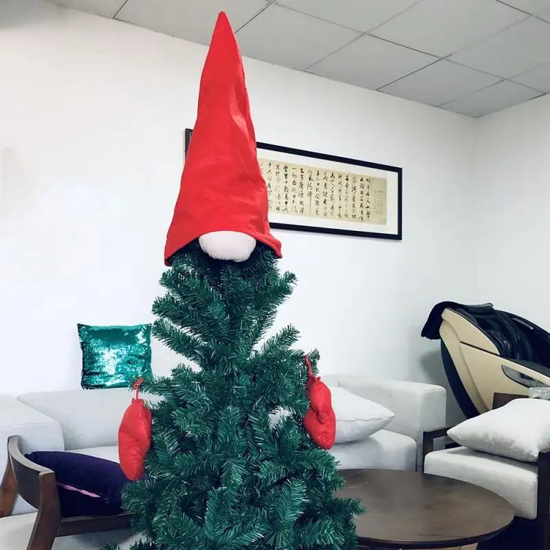 Christmas Xmas Tree Top Hat Christmas Tree Topper Cover Nose