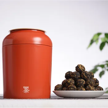 

Yunnan Fengqing Black Tea Yunnan Red Dragon Ball Handmade Mini Compressed Mini Puer Tea Red Silk Ball 500G Gift Set