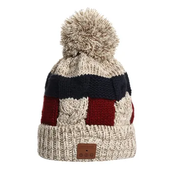 

Christmas Wireless Bluetooth Beanie Hat Detachable Stereo Speakers Microphone Hats For Women Beanies Knitted Czapka ZimowaY10.14