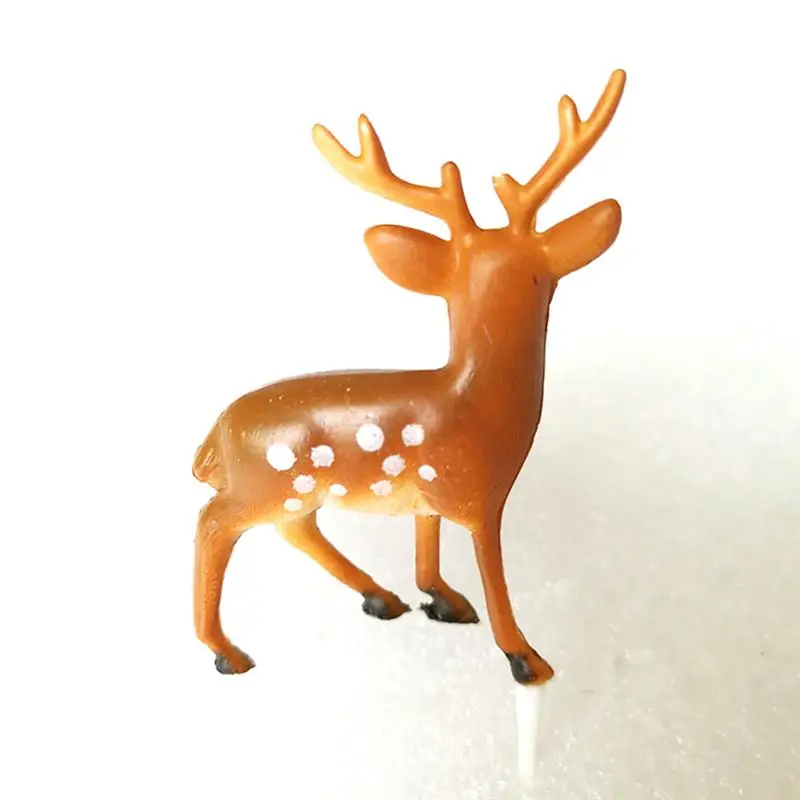 10 шт. 3D пластиковые украшения для торта Рождество Лось кекс Топпер вечерние принадлежности