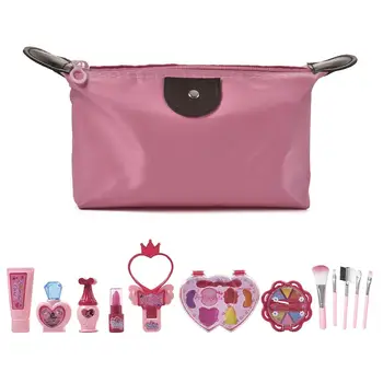 

Kids Makeup Toys Set Pretend Play Kid Makeup Set Makeup Kit Role-playing Toy For Girls Dressing Cosmetic Travel Bag Beauty Toy