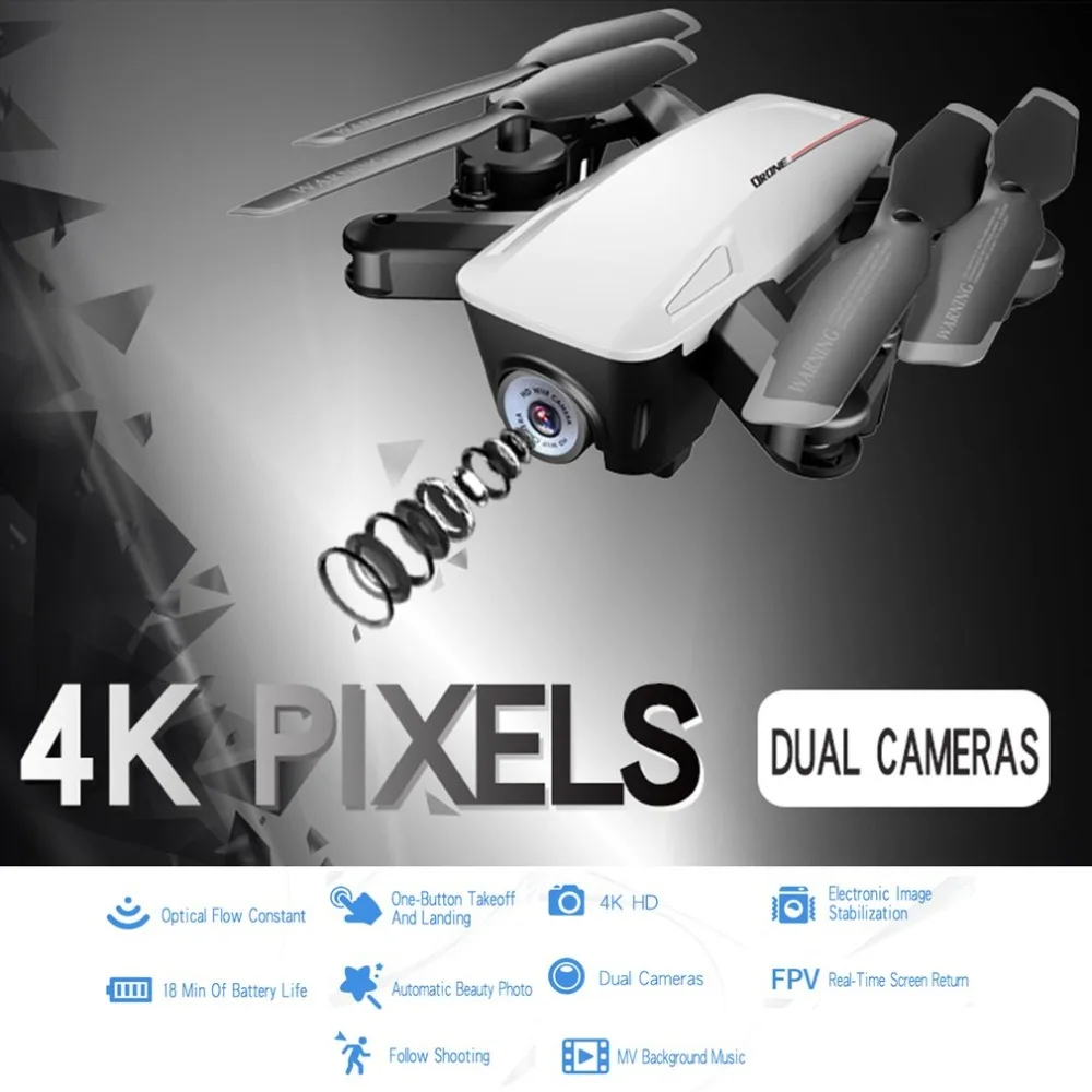 LU6 складной Радиоуправляемый Дрон с 1080P HD двойной камерой оптического потока Smart Follow FPV RC вертолет самолет игрушка дистанционного управления