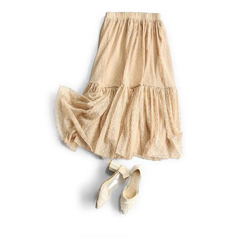 Zoj Brocade Double Layer Jacquard Gauze Skirt Amorous Glances Point Cake Dress Skirt New Style WOMEN'S Dress Batch