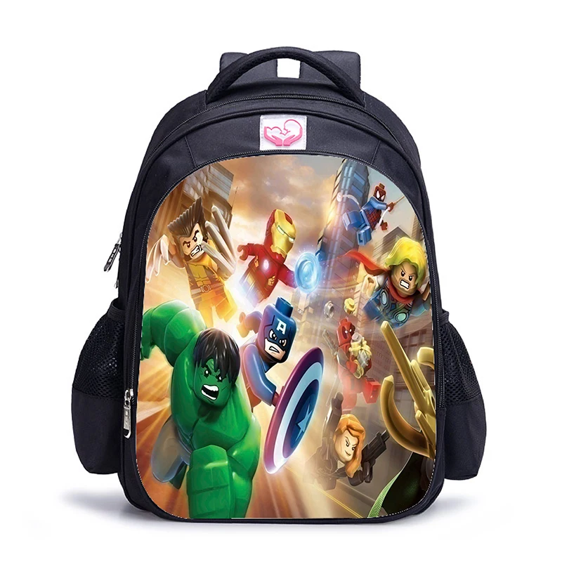 16 дюймов супергерой Халк Железный человек детские школьные сумки ортопедические школьный рюкзак для детей мальчиков Mochila Infantil сумки с рисунком - Цвет: 1pc bacpack 2