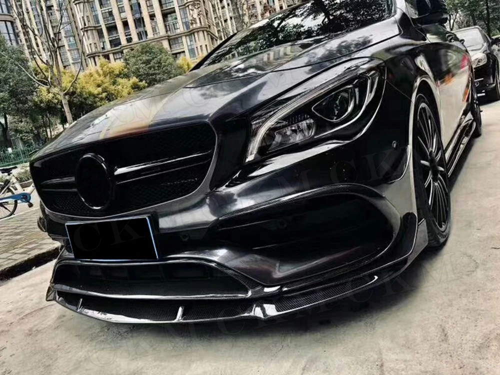 W117 ABS или углеродное волокно передний спойлер клапан Canards для Mercedes Benz CLA класс CLA45 AMG- автомобильный бампер накладка