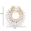 Wuli&baby Pearl Round Flower Brooches Women Weddings Brooch Pins Mom's Gifts ► Photo 2/4