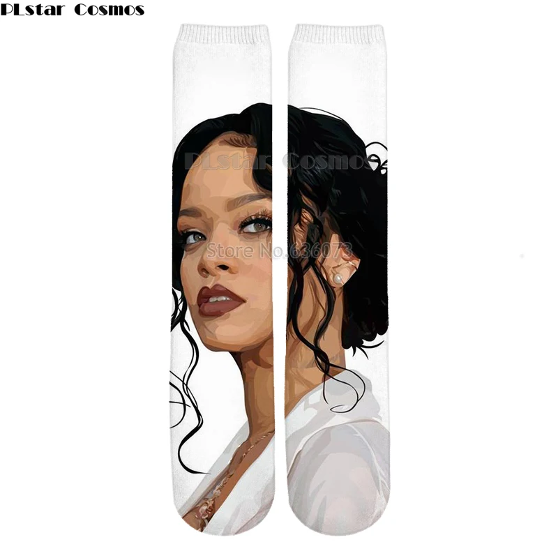 

PLstar Cosmos Rihanna donuts skellington Cotton Socks Colorful Brand Warm Cartoon Short Ankle Halloween Socks