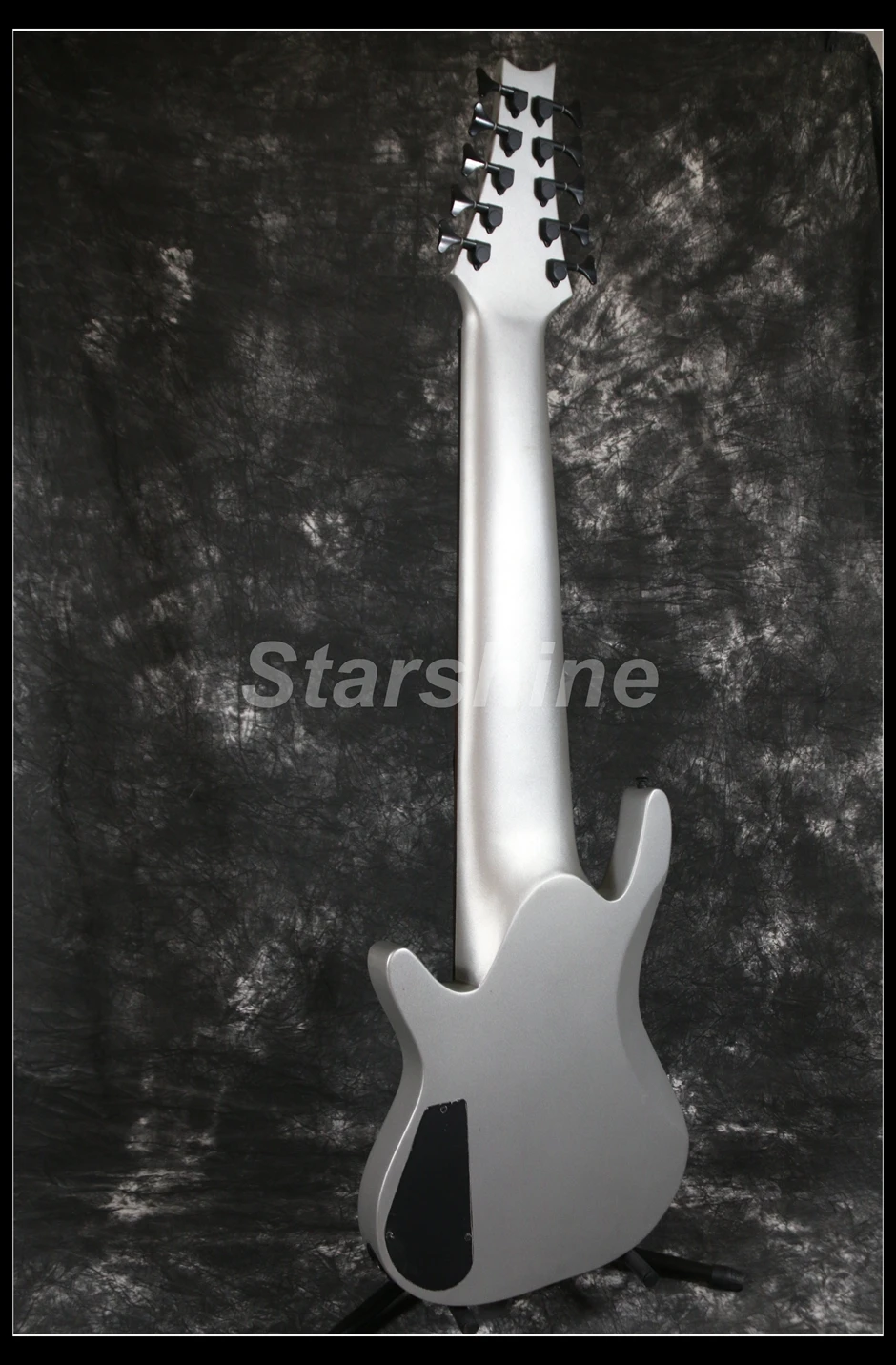 10 Strings Electric Bass Guitar YL-10BG Matt Metal Grey Black Hardware Fixed Bridge