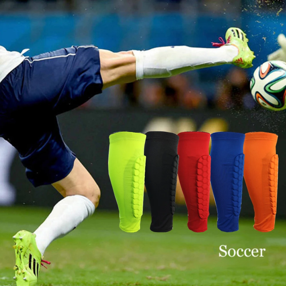 1pc Football Shields Soccer Shin Guard Football Legging Shin Pads Leg Sleeves Adult