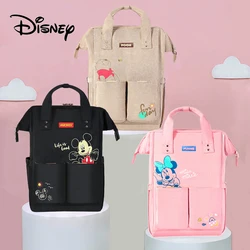 Disney mochila de Mickey para pañales, bolso de viaje de gran capacidad con USB para mamá, cochecito, maternidad, alimentación, cuidado del bebé