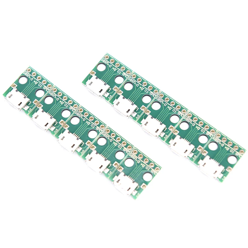 10pcs/lot MICRO USB to DIP Adapter 5pin Female Connector B Type Pcb Converter Pinboard Diy Kit Electronic PCB Board Module