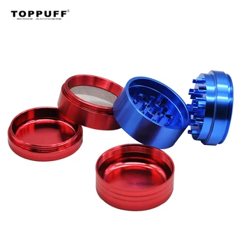 

TOPPUFF Dia. 50MM 5Layers Aluminum Tobacco Crusher Herb Grinder Smoke Herbal Millser Big Spice Volume Storage Case