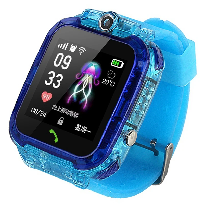 S12 дети телефон Smartwatch с HD экран IP67 Водонепроницаемый gps часы видео чат пресс экран Смарт часы