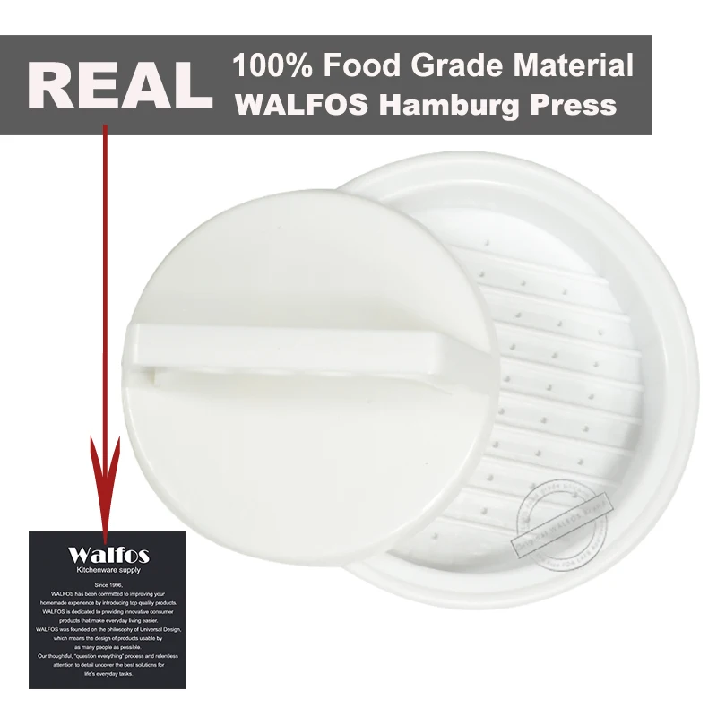 WALFOS 1 Set DIY Hamburger Meat Press Tool Patty Makers Meat Burger Maker Mold Food-Grade Plastic Hamburger Press Burger Maker