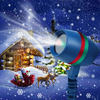 

EU/UK/AU/US Plug Christmas Outdoor Garden Courtyard LED Star Snowflake Projector 220V Lawn Laser Projector Stage Light Dropship