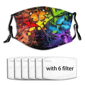 

Air Pollution Butterfly Splash Unisex Filter Air Mouth Face Mask Respirator Dust Mask Mouth cover Sport Reusable