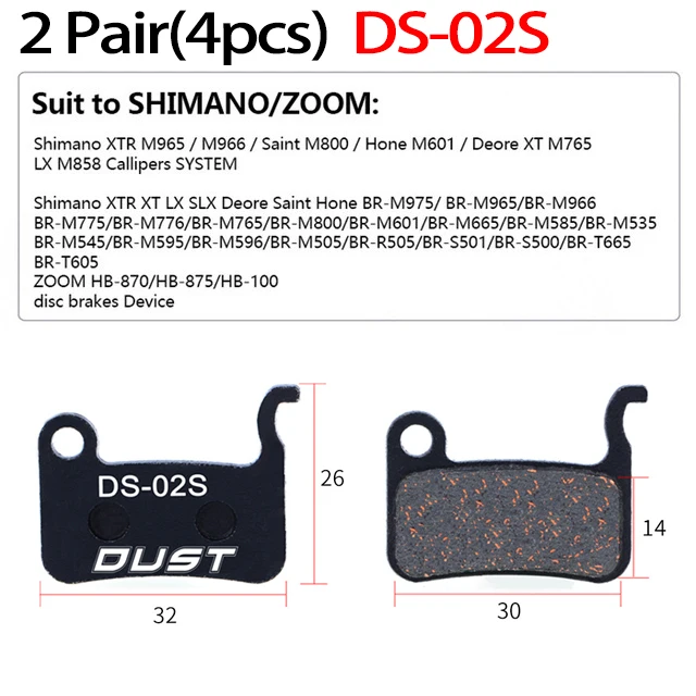 2 coppie Pastiglie freno a disco per LX M585 Deore M505 M535 M545