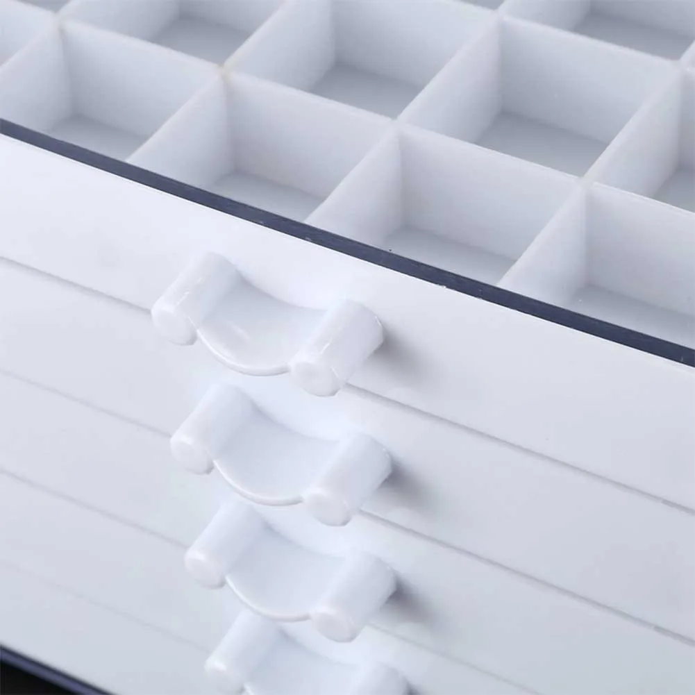 120 Grids Home Jewelry Storage Case Nail Art Holder Large Capacity Empty Organizer Display Box Manicure Tool 5 Layer Acrylic