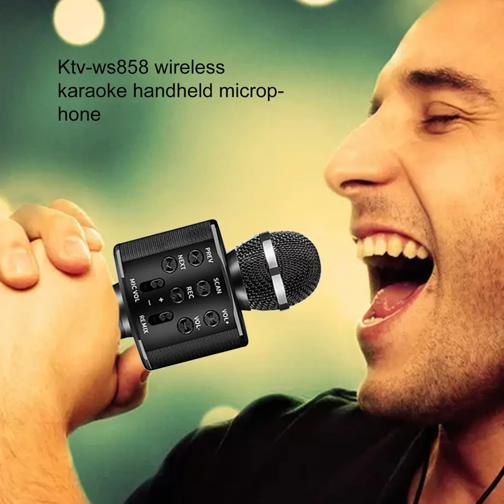 Bluetooth KTV беспроводной ручной микрофон для караоке USB плеер динамик Портативный