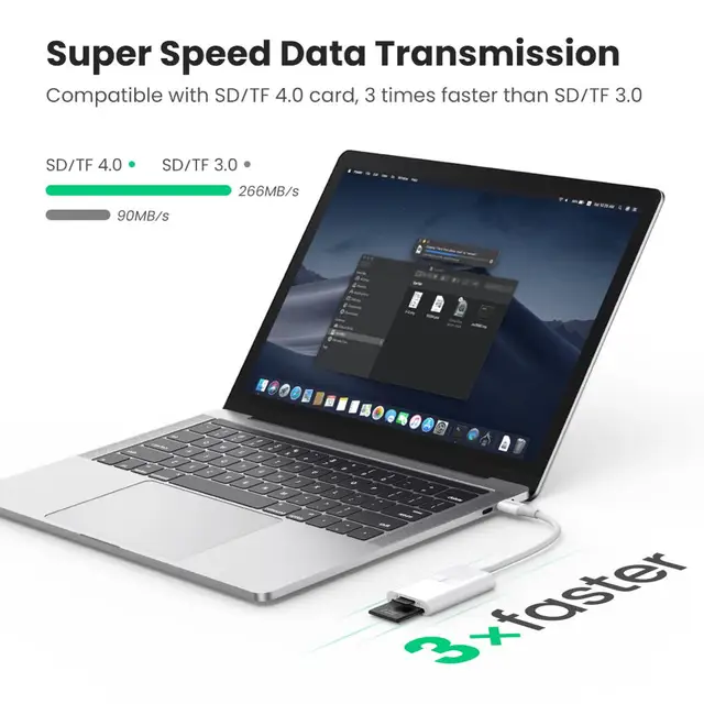 Ugreen-lector de tarjetas USB tipo C a SD, TF, Micro SD, 4,0, UHS-II, 3,1, OTG, adaptador de lector de tarjetas de memoria para iPad Pro 2020, MacBook Ugreen-lector de tarjetas USB tipo C a SD, TF, Micro SD, 4,0, UHS-II, 3,1, OTG, adaptador de lector de tarjetas de memoria para iPad Pro 2020, MacBook
