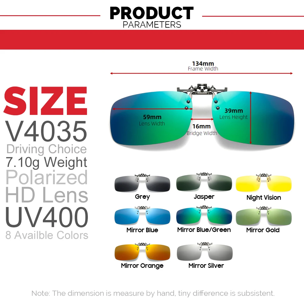 Polarized Sunglasses Night Vision Glasses Fishing Sunglasses Flip Up Clip on Sun Glasses Men Car Driving Eyelasses Female