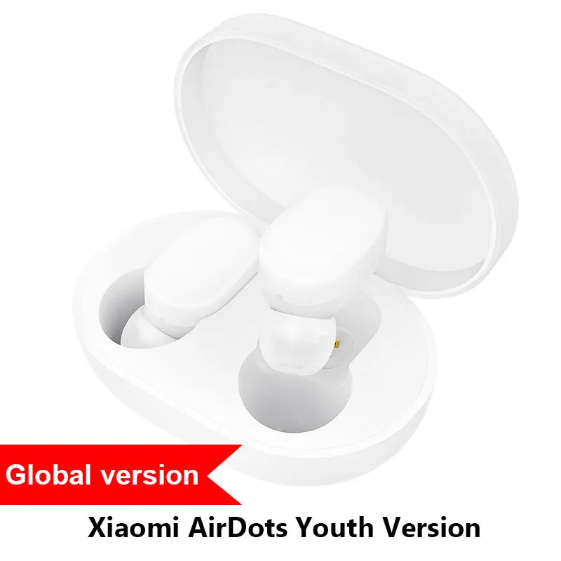 Xiaomi mi AirDots Bluetooth наушники TWS стерео беспроводные наушники-вкладыши Молодежная версия гарнитура бас наушники гарнитура с mi c Handsfree - Цвет: Global AirDots Youth