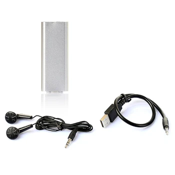 

8G Voice Activated Mini Voice Recorder Sound Recording MP3 Recorder with Earphones and USB Cable for Business Conference