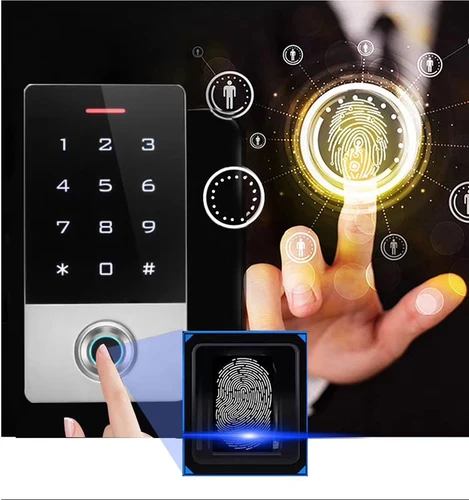 WIFI Tuya App 스마트 도어 잠금 백라이트 금속 터치 키패드 지문 125Khz RFID 카드 액세스 제어 시스템 10000 사용자 6