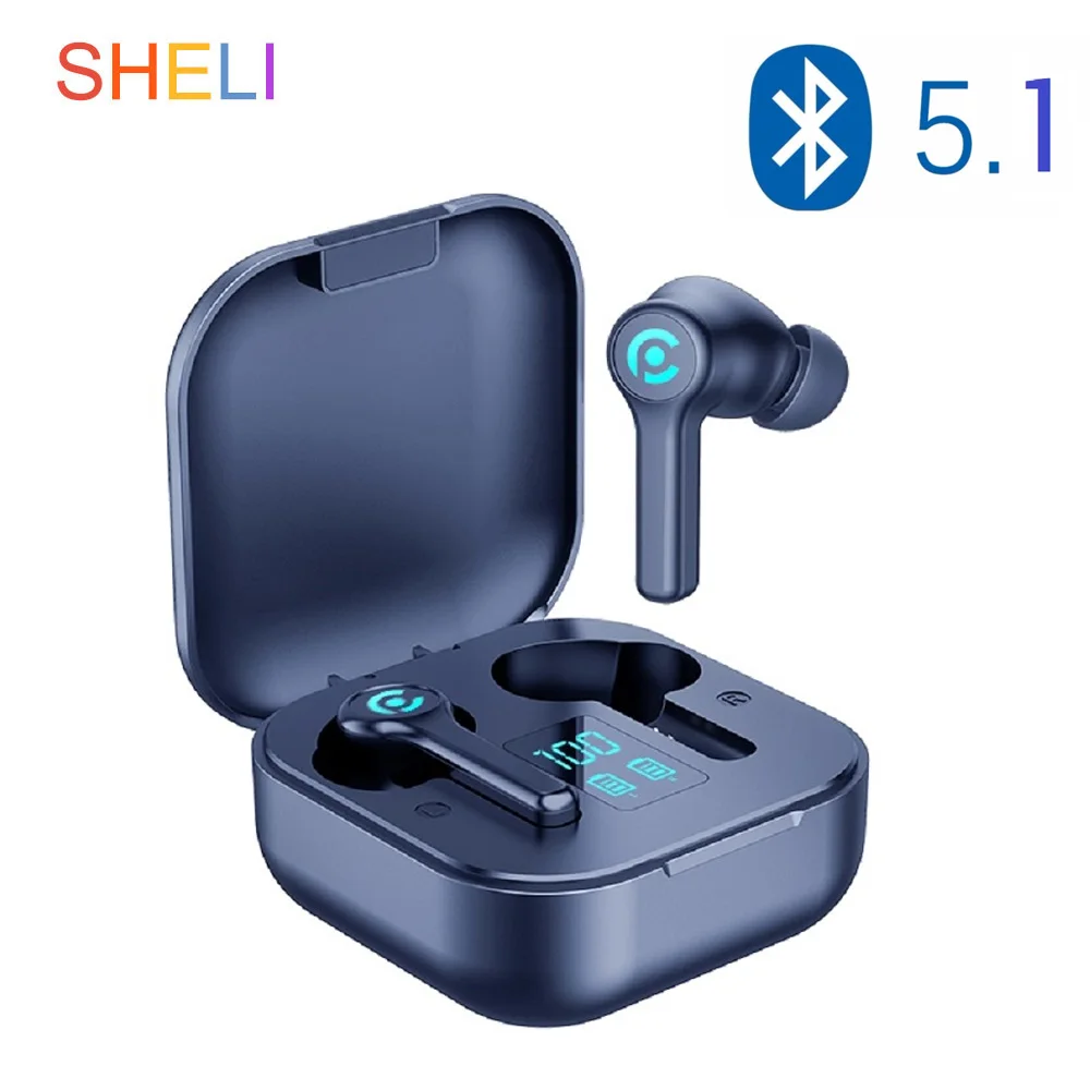 

ES1 TWS Wireless Bluetooth 5.0 Earphones LED Breathing Light Intelligent Sensor HD High-definition Voice Noise Reduction Headset
