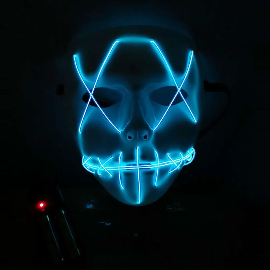 Halloween LED Mask Purge Masks Election Mascara Costume DJ Party Light