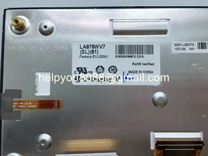 7 дюймов ЖК-дисплей дисплей LA070WV7-SL01 LA070WV7(SL)(01) с конденсатор с алюминиевой крышкой, сенсорный экран панель для hyundai I40 автомобильный dvd-навигатор