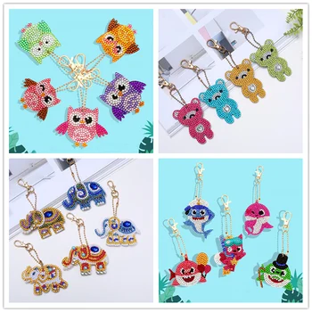 

Diamond Painting keychain Full Square Cross Stitch 5D Animal Crossing Crystal Diamond Embroidery Kits Art Paint By Numbers DIY
