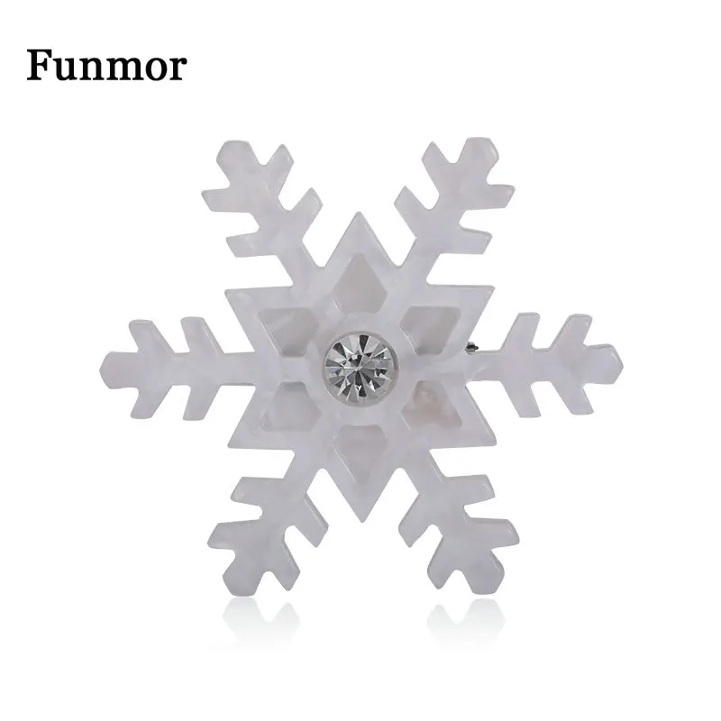 Funmor брошь на Рождество снег акриловый корсаж для женщин девочек Новогоднее