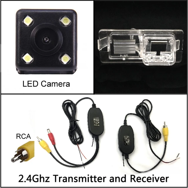 Для Renault Clio 3 Lutecia Espace 4 2003~ камера заднего вида ночного видения камера заднего вида Автомобильная резервная камера HD CCD автомобиль - Название цвета: wireless n 4 LED
