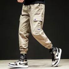 Весна и осень мужские новые стильные комбинезоны Модные капри модные брендовые повседневные штаны мужские свободные Маленькие ноги мужские брюки